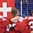 PLYMOUTH, MICHIGAN - April 3: Switzerland stand during their national anthem after defeating Germany 4-2 during preliminary round action at the 2017 IIHF Ice Hockey Women's World Championship. (Photo by Minas Panagiotakis/HHOF-IIHF Images)